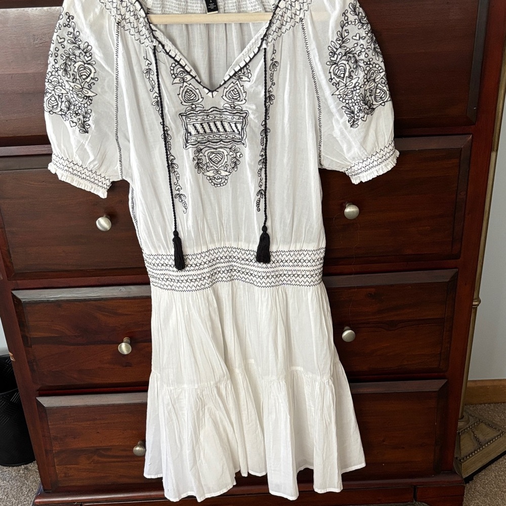 Ralph Lauren Cream Mini Dress with Black Detailing